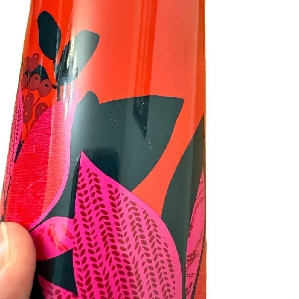 Starbucks Holiday 2021 Stainless Steel Tumbler Red Pink Poinsettia Floral 16 oz